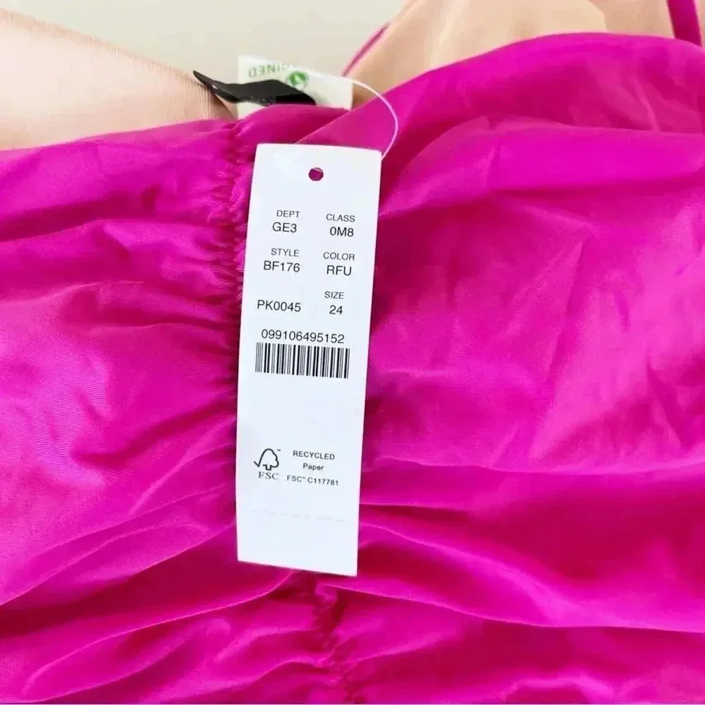 J Crew Plus Ruched sweetheart one piece Swimsuit Radiant Fuchsia Size 24 NWT